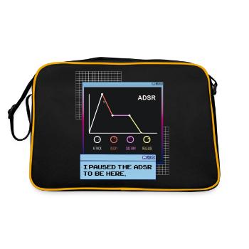 ADSR Envelope Synthesizer Synth Nerdy Vaporwave - Retro Bag - black/gold - Back
