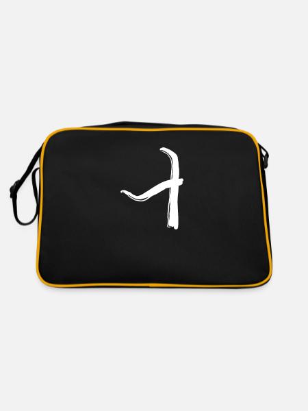 Korean letter Ui - Retro Bag - black/gold - Back