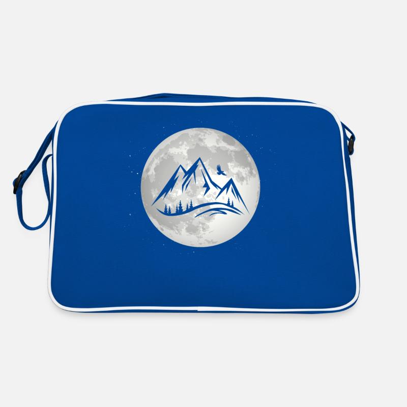 Full Moon - Mountain - Retro Bag