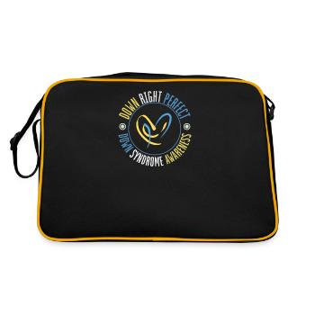 Sensibilisation au syndrome de Down I Ruban jaune bleu T21 - Sac Retro - noir/or - Dos