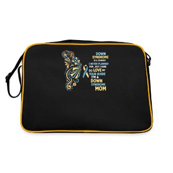 Sensibilisation au syndrome de Down I Ruban jaune bleu T21 - Sac Retro - noir/or - Dos