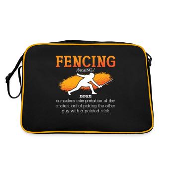 Escrime Interprétation moderne de l’escrimeur de duel à l’épée - Sac Retro - noir/or - Dos