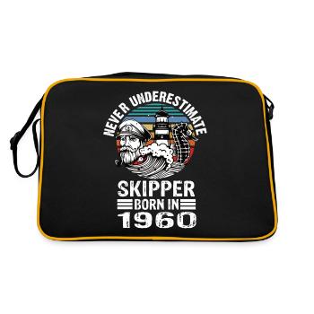 Never Underestimate Skipper né en 1960 - Sac Retro - noir/or - Dos