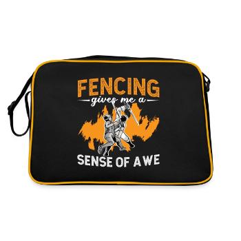L’escrime me donne un sens de l’escrimeur en duel d’épées longues - Sac Retro - noir/or - Dos