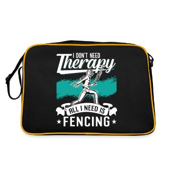 Escrime Je n’ai pas besoin de thérapie Épée Rapier Escrimeur - Sac Retro - noir/or - Dos