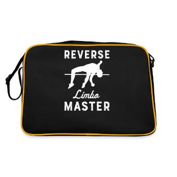 Stabhochsprung Hochsprung Leichtathletik Zehnkampf - Retro Tasche - Schwarz/Gold - Hinten