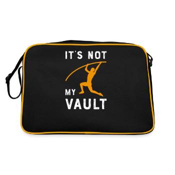 Stabhochsprung Hochsprung Leichtathletik Zehnkampf - Retro Tasche - Schwarz/Gold - Hinten