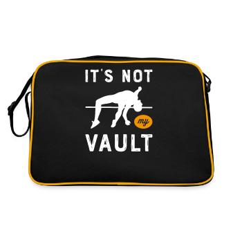 Stabhochsprung Hochsprung Leichtathletik Zehnkampf - Retro Tasche - Schwarz/Gold - Hinten