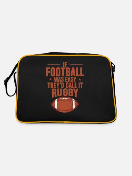 If Football was Easy they'd call it Rugby - Retro Bag - black/gold - Back