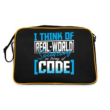 Javascript Software Developer - Retro Bag - black/gold - Back