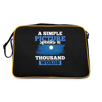 Astrophotography Space Stars Astrophotographer - Retro Bag - black/gold - Back