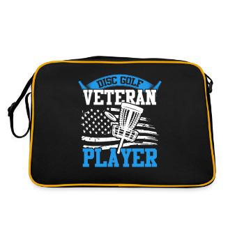 Golf Disc Golfing Liebhaber - Retro Tasche - Schwarz/Gold - Hinten