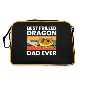 Best Frilled Dragon Dad Ever - Retro Bag - black/gold - Back