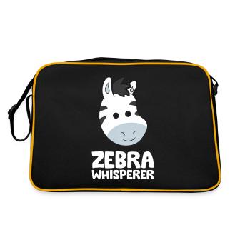 Zebra Whisperer Animal Cute Zebra - Retro Bag - black/gold - Back