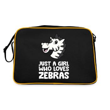 Just a Girl Who Loves Zebras - Retro Bag - black/gold - Back