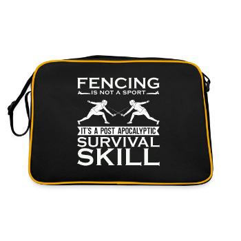 L’escrime n’est pas un sport, c’est un escrimeur en duel d’épées longues - Sac Retro - noir/or - Dos