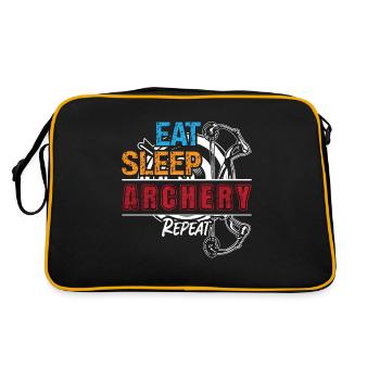 Archery Eat Sleep Crossbow Shooting Sports Archer - Retro Bag - black/gold - Back