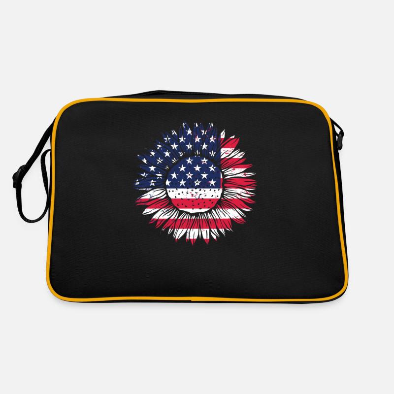 Drapeau des États-Unis De tournesol Sac Retro