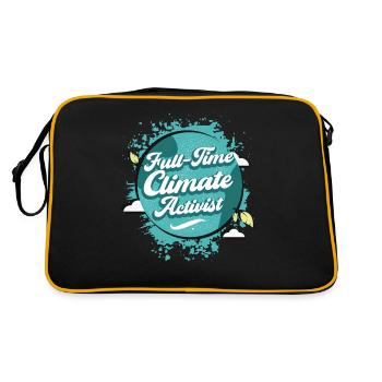 Journée mondiale de la Terre pour la biodiversité, militante pour le climat - Sac Retro - noir/or - Dos
