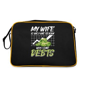 Debt Americans Financial Debt Life Gel - Retro Bag - black/gold - Back