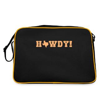 Howdy Texas État des États-Unis Amériques - Sac Retro - noir/or - Dos
