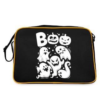 BOO Ghosts Scare Halloween - Retro Bag - black/gold - Back