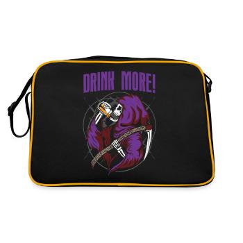 Grim Reaper Beer Drink More Halloween - Retro Bag - black/gold - Back