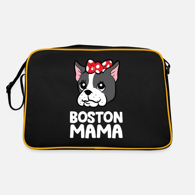 Boston Terrier Mama Boston Terrier Hund Lustig Retro Tasche