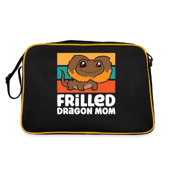 Maman dragon enroulé Lézard enroulé Maman - Sac Retro - noir/or - Dos