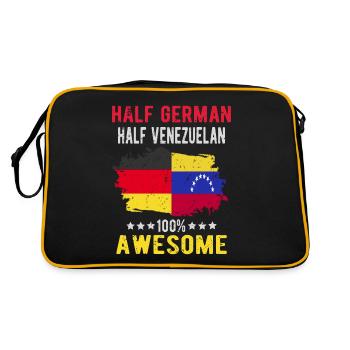 Half German Half Venezuelan - Retro Bag - black/gold - Back