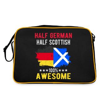 Half German Half Scotsman - Retro Bag - black/gold - Back