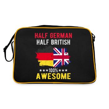 Half German Half British - Retro Bag - black/gold - Back