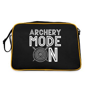 Archery Mode On Crossbow Shooting Bowhunter Archer - Retro Tasche - Schwarz/Gold - Hinten