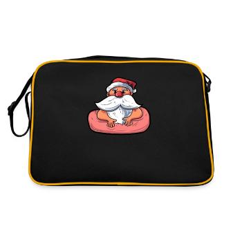 Mele Kalikimaka Aloha Weihnachtsmann - Retro Tasche - Schwarz/Gold - Hinten