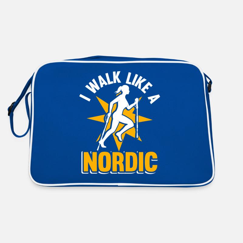 Walking Running I walk like a Nordic walker Retro Bag