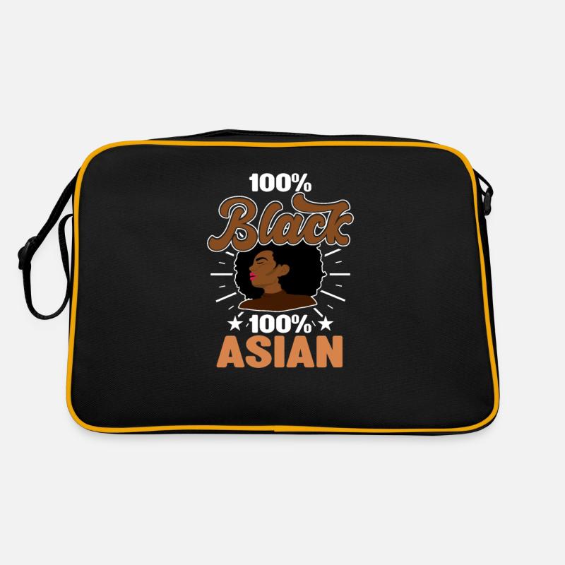 Afro Half Black Asian Blasin Sac Retro