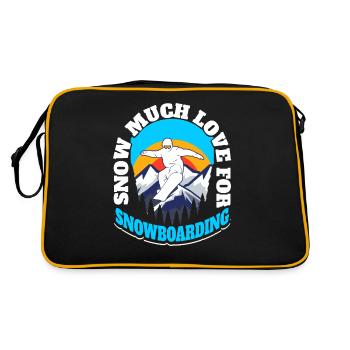 Snowboard Snowboarding Snowboarder - Retro Bag - black/gold - Back