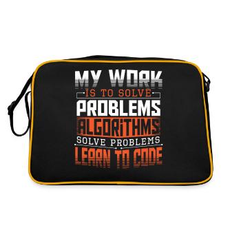 HTML Computer Engineer Hacker - Retro Bag - black/gold - Back