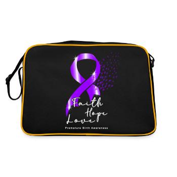 Arc violet conscient de la naissance prématurée - Sac Retro - noir/or - Dos