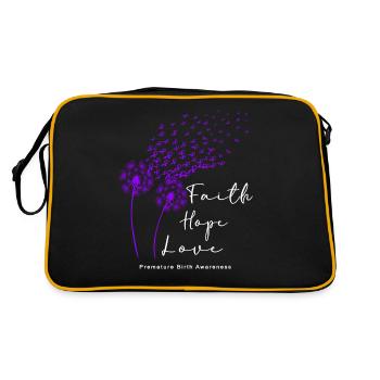 Arc violet conscient de la naissance prématurée - Sac Retro - noir/or - Dos