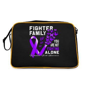 Arc violet conscient de la naissance prématurée - Sac Retro - noir/or - Dos