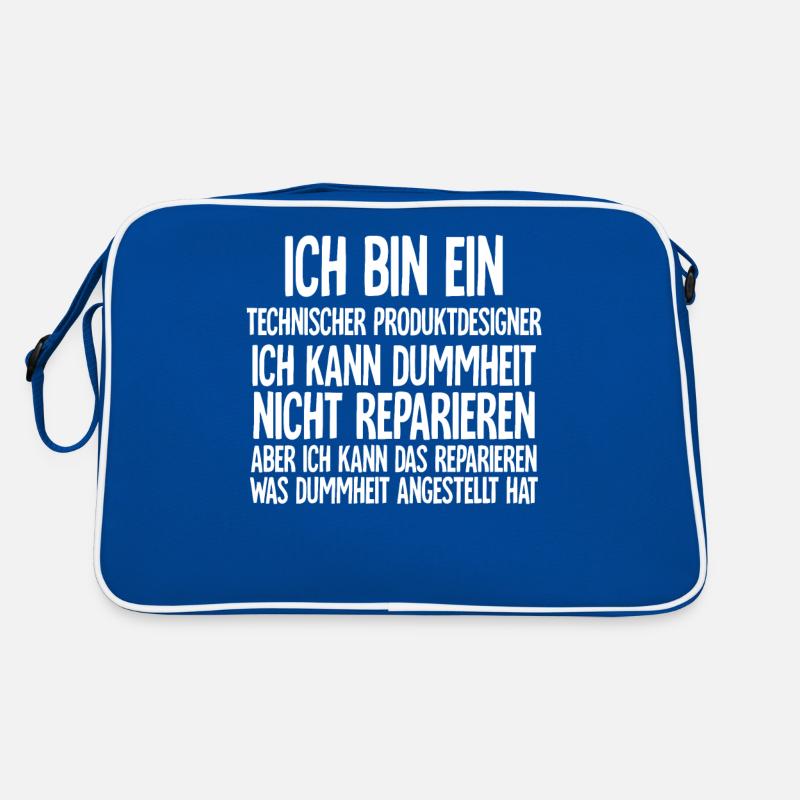 Technischer Produktdesigner Retro Tasche