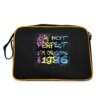Je ne suis pas parfait, je suis original depuis 1986 Graffiti - Sac Retro - noir/or - Dos