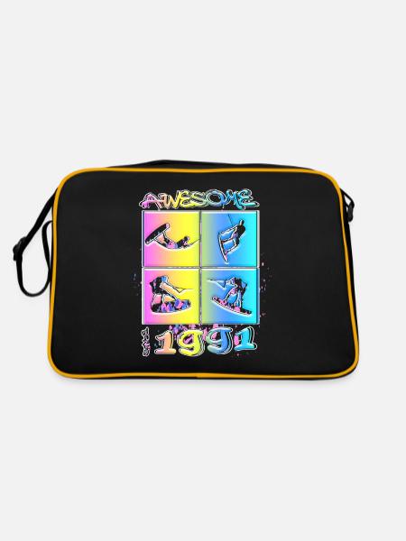 Awesome since 1991. Wakeboard Lifestyle - Retro Bag - black/gold - Back