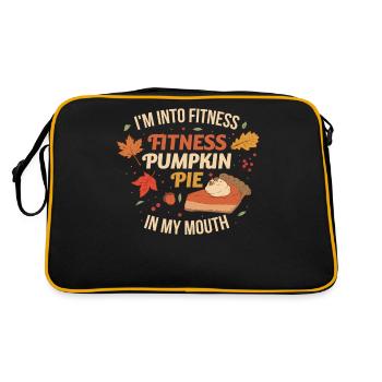 Fitness Pumpkin Pie Thanksgiving Gift - Retro Bag - black/gold - Back