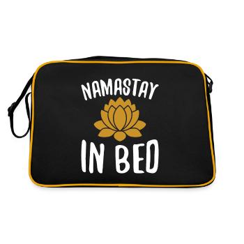 Namastay in bed for recovery narcotics fan - Retro Bag - black/gold - Back