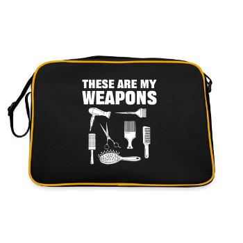 Ce sont mes armes Ciseaux de coiffeur - Sac Retro - noir/or - Dos
