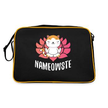 Nameowste For Recovery Narcotics Yoga Cat Fan - Retro Bag - black/gold - Back