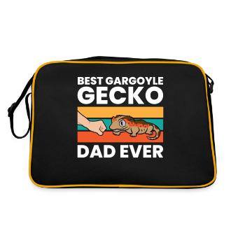 Best Gargoyle Gecko Dad Ever - Retro Bag - black/gold - Back