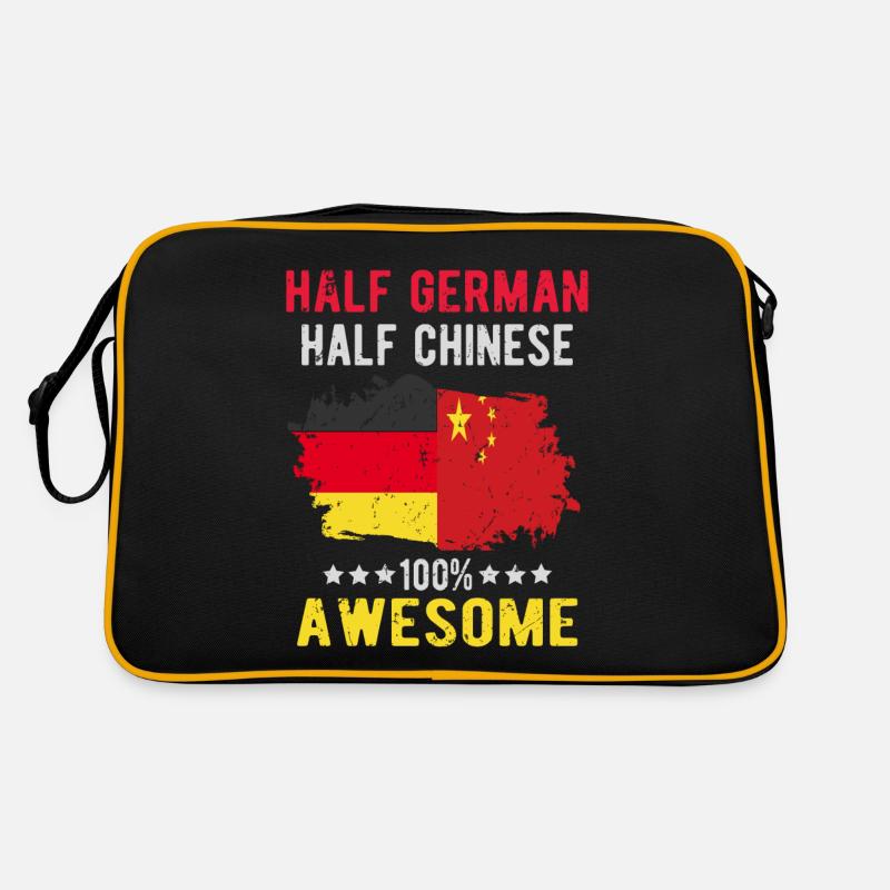 Moitié allemand moitié chinois Sac Retro